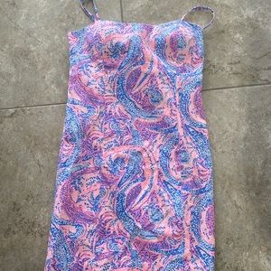 Lilly Pulitzer Pink and Blue Patterned Dress